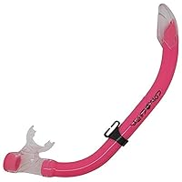 Scuba Choice Comocean Youth Kids Purged Snorkeling Snorkel with Clear Splash Guard, Pink