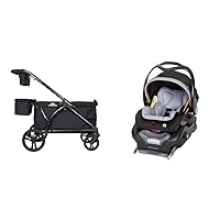 Baby Trend Expedition 2-in-1 Stroller Wagon Plus Ultra Black and Secure Snap Tech 35 Infant Car Seat Bundle
