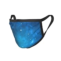 3 Pack Christmas Face Blue-Starry-Sky-Galaxy Mask,Adjustable Windproof Bandana,Reusable Mouth Cover,Unisex Adult Scarf