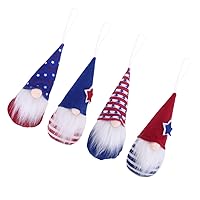 BESTOYARD 4 Pcs Independence Day Doll Plush Doll Fourth of July Decorations Mini Gnome Decor American Gnome Mini Baby Dolls House Decorations for Home Flag Desktop Non-Woven Fabric
