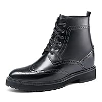CHAMARIPA Men's Height Increasing Boots, Stylish Brogue Genuine Leather Formal Dress Boots That Make You 10CM / 3.94 Inches Taller Handcrafted H3B40D0011D