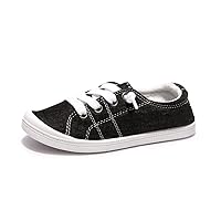 Boy and Girl Slip on Canvas Sneaker, Kids Low Top Casual Fashion Shoes, Comfy Lace up Walking Shoes