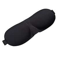 3D Eye Mask, Portable 3D Soft Breathable Eye Mask Travel Blindfold Eyeshade Sleeping Aid, Blindfold - Black