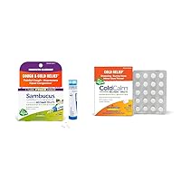 Boiron Sambucus Nigra Homeopathic Cough & Cold Relief, 3 Tubes, 240 Count & Coldcalm Cold Relief, 60 Count