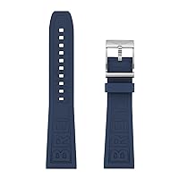 for Breitling Black Diver PRO Rubber Watchbands 22mm 24mm Rubber Watchband for Avenger NAVITIMER World Rubber Waterproof Soft Watch Strap with Buckle (Color : 303S, Size : 22mm)