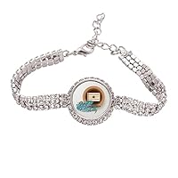 Hong Kong Sushi With Shrimp China Tennis Chain Anklet Bracelet Diamond Jewelry