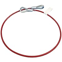 Peakworks OSHA Compliant, Fall Protection 5 ft. Cable Anchor Sling with 2 Eye Rings, PVC Coated Galvanized Cable, 1/4
