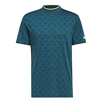 adidas Men's Jacquard Mock Golf Polo Shirt