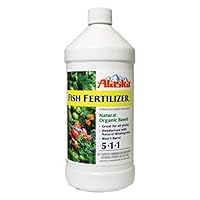 Alaska Fish Emulsion All-Purpose Plant Fertilizer with Mild Formula for Indoor and Outdoor Plants and OMRI Certification (1 Qt)