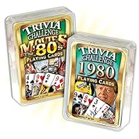 1980 Trivia Playing Cards & 1980's Movie Trivia Combo