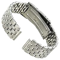 16mm Hirsch Titanium Security Fold Over Clasp Straight End Watch Band 50160