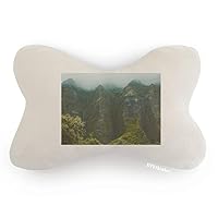 Jungle Valley Cliff Fog Forest Car Trim Neck Decoration Pillow Headrest Cushion Pad