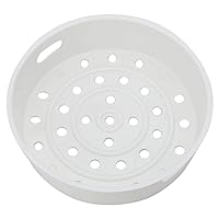 CHICTRY Plastic Steaming Rack Stand Food Grade Steamer Steam Basket Kitchen Cookware for Rice Cooker and Warmer Ivory A 4L/5L