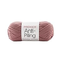 Premier Yarns Anti-Pilling Everyday Worsted Yarn, Soft Acrylic Yarn, Ideal Yarn for Crocheting and Knitting, Machine Washable, 180 yds, Rose