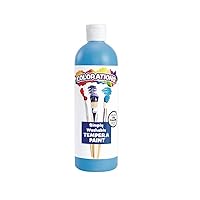 Colorations Washable Tempera Paint, 16 fl oz, Sky Blue, Non Toxic, Vibrant, Bold, Kids Paint, Craft, Hobby, Fun, Art Supplies