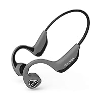 Tayogo Bone Conduction Headphones, Wireless Bluetooth Bone Conducting Earbuds, Open Ear Headset with Mic, for Running, Cycling, Yoga-Grey