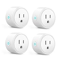 Smart Plug 4-Pack, Bluetooth Wi-Fi Smart Outlet for Smart Home, Remote Control Lights and Devices from Anywhere, No Hub Required, ETL Certified