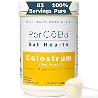 PerCōBa® 100% Pure Bovine Colostrum Powder | First Milking Workout Recovery & Gut Health Supplement| Immune System Support | Helps with Muscle & Hair Growth | 3 Grams Per Serving - (83 Servings)