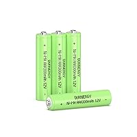 Rechargeable AAA Batteries 4 Pack, Triple A Battery, 300mah 1.2v NIMH AAA Rechargeable Batteries, AAA Solar Batteries for Outdoor Solar Lights