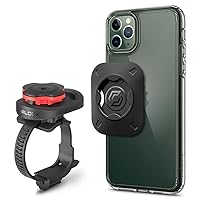 Spigen Gearlock Stem Bike Mount with Universal Adapter Bundle with iPhone 11 Pro Max Ultra Hybrid Case - Crystal Clear
