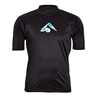 Kanu Surf Mens Mercury Upf50Short Sleeve Sun Protective Rashguard Swim Shirt