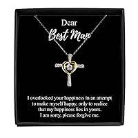 I'm Sorry Best Man Necklace Apologize Gift Pardon Pendant I Overlooked Your Happiness Please Forgive Me Sterling Silver Chain With Box