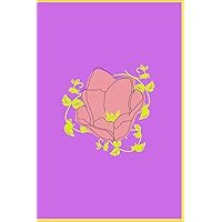 Golden Flower: Purple and Gold, Colorful blank lined notebook