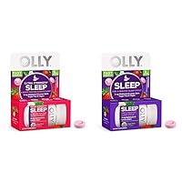 OLLY Extra Strength & Regular Sleep Melatonin Fast Dissolve Tablets Bundle - Strawberry Flavor, 30ct Each