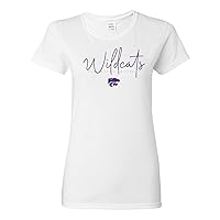 NCAA Thin Script, Team Color Womens T Shirt, College, University