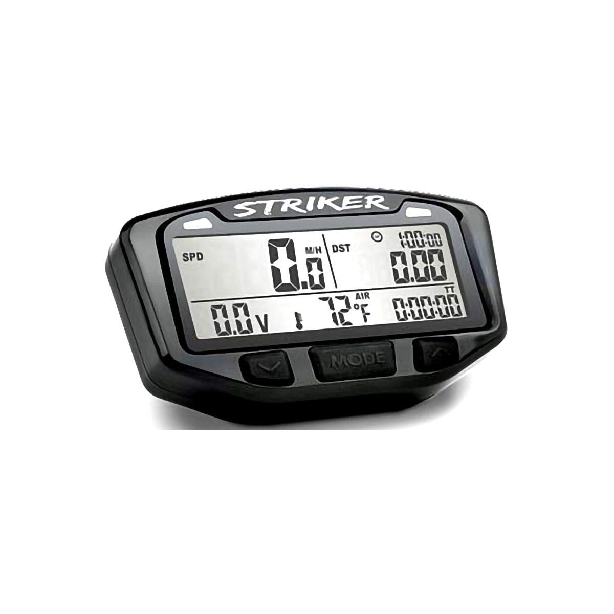 Trail Tech 712-119 Black Striker Speedometer Digital Gauge Kit with Volt Meter