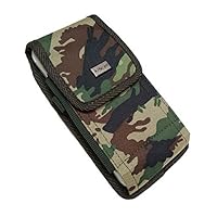 Cellphone Pouch Holster,Rugged Camouflage Nylon Carrying Case with Metal Belt Clip Belt Loop, for Galaxy S21,S20, A01, A10e,S10 with Protective Hybrid Cover Hard Skin Case or Naked Phone