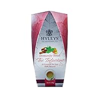 Hyleys Herbal Tea with Ginger Root Orange Peel & Melissa Leaf (Tea Infusions Collection - Immunity Boost) - 12 Pack - 240 Tea Bags total