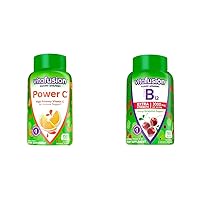 Vitafusion Power C Vitamin C Gummies for Immune Support & Extra Strength Vitamin B12 Gummy Vitamins for Energy Metabolism Support