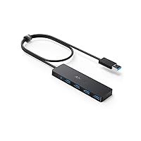 4-Port USB 3.0 Hub, Ultra-Slim Data USB Hub with 2 ft Extended Cable [Charging Not Supported], for MacBook, Mac Pro, Mac mini, iMac, Surface Pro, XPS, PC, Flash Drive, Mobile HDD