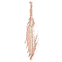 Solid 14K Rose Gold Pine Cone Pendant - 17 mm