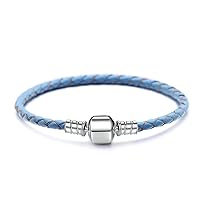 3mm Snake Chain Charm Bracelets Silver Plated with Lobster Clasp Figaro Extender Chain Fits Pandora All Chamilia Troll Biagi Bead 16cm-26cm Available
