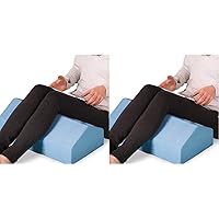 DMI Leg Elevation Bolster Pillow for Ankle and Knee Support, Leg Elevation, Back, Lumbar and Neck Pain Relief, 30 Degree Angle, 28 x 10 x 7 inches, Blue (Pack of 2)