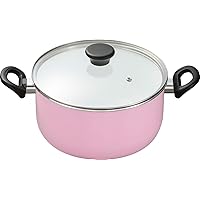 Kyocera CN-G24B-WPK Fluorine-Free Double-Handed Pot, 9.4 inches (24 cm), Gas Fire, Cerabrid, Cerabrid, Pink
