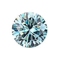 Love Band Loose Moissanite 1-200 Carat, Blue Color, Moissanite Diamond, VVS1 Clarity, Round Cut Brilliant Gemstone for Making Engagement/Wedding/Ring/Jewelry/Pendant/Earrings/Necklaces Handmade