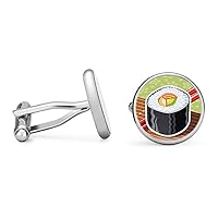 Sushi Cufflinks California Roll Cuff Links (Contoured Edition)