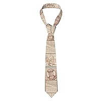 Blue Lattice Print Necktie for Men Novelty Design Fashion Funny Neck Tie Cosplay 3.15