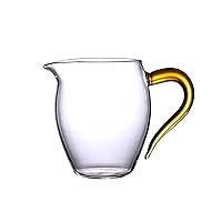 BinaryABC Small Glass Pitcher,Tea Pitcher Coffee Milk Creamer Container Frothing Pitcher Creamer Jug,350ML