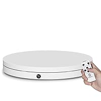 White 60cm 360 Degree 3D Remote Control Adjustable Speed Direction Electric Rotating Shooting Table for Photography Load 110kg