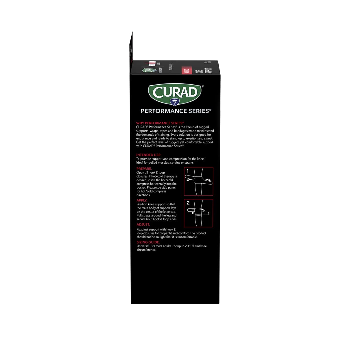 CURAD Performance Series IRONMAN Infrared Knee Support, 1 Each, Powered by CELLIANT®