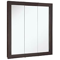 Design House 541342-ESP Square Ventura Medicine Durable Assembled Frame Bathroom Wall Cabinet with Mirrored Doors, 30