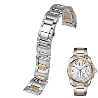 23mm Metal Watch Bracelets Men Stainless Steel Watchbands Fashion Women Watch Strap Band for fit Cartier Accessories