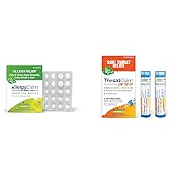 Boiron AllergyCalm Tablets 60 Count and ThroatCalm On The Go Sore Throat Relief 2 Count Bundle