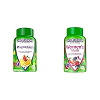 Vitafusion Magnesium Gummy Supplement, 60ct & Womens Multivitamin Gummies, Berry Flavored Daily Vitamins