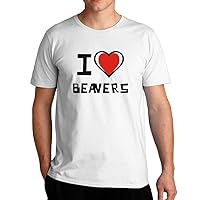 I Love Beavers Bicolor Heart T-Shirt