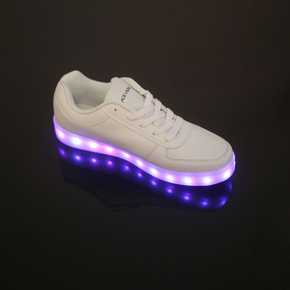 ACEVER Women's LED Sports Shoes Flashing Sneakers Hiking Jogging Trainers (US7-Women)